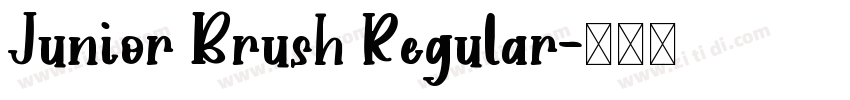 Junior Brush Regular字体转换